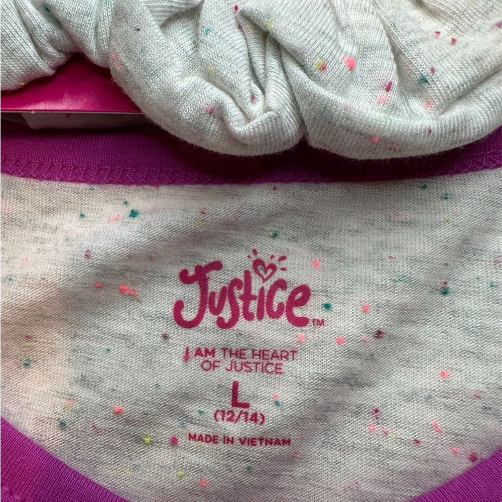 Justice Short Sleeve Tee & Matching Hair 🎀 - Picture 6 of 7